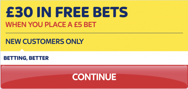 Sky Bet, Bet £5 Get £30 Offer