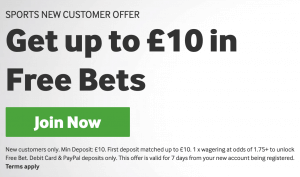 Betway £10 Free Bet