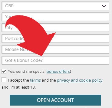 Where to put the bonus code for Karamba