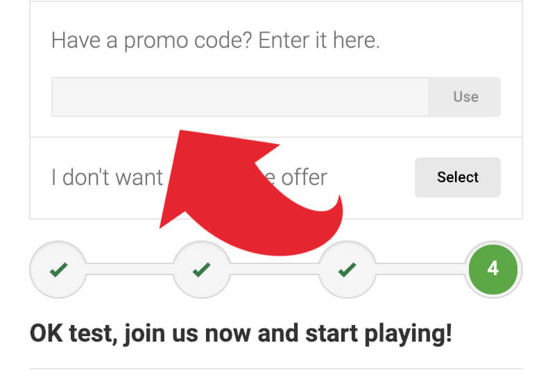 Where to put the unibet promo code